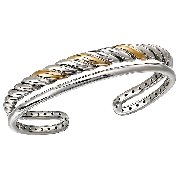 Ladies Fashion Two-Tone Bangle