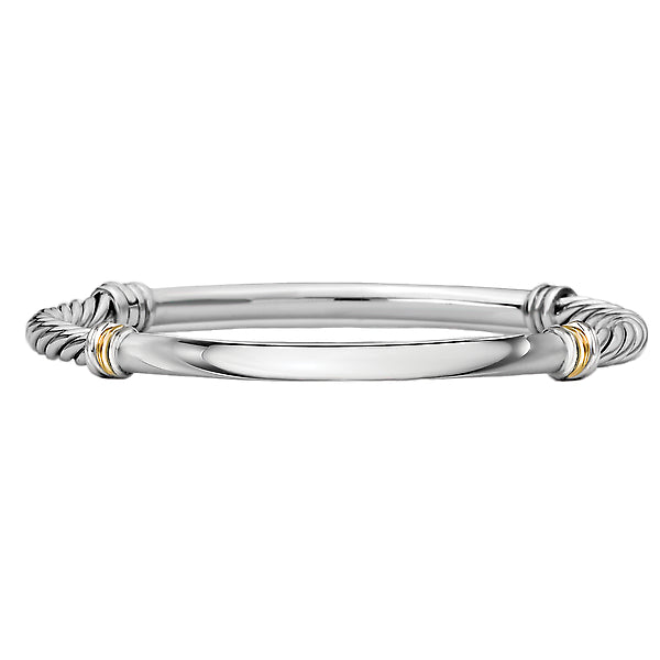 Ladies Fashion Two-Tone Bangle Bracelet