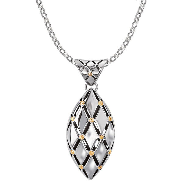 Ladies Fashion Two-Tone Pendant