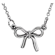 Knotted Bow Necklace - Adjustable 16-18" | Gold or Silver