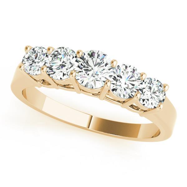 14K Yellow Gold 1 CT Diamond Wedding Band
