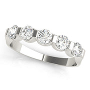 5-Stone Round Diamond Wedding Band