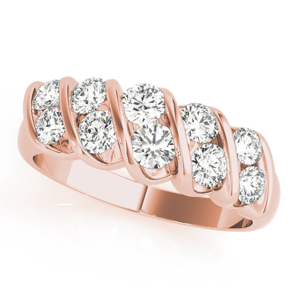 Rose Gold 1/4 CT Diamond Wedding Band
