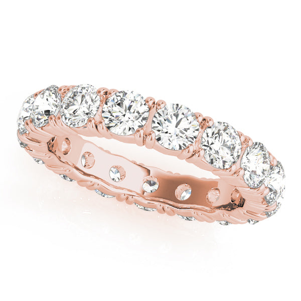 18K Rose Gold 1.5ctw Round Diamond Wedding Ring