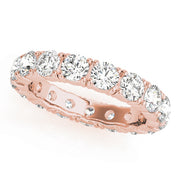 18K Rose Gold 1.5ctw Round Diamond Wedding Ring