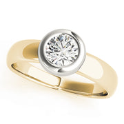 14K Yellow Gold 1ct Diamond Solitaire Engagement Ring