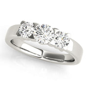 Round Diamond Three Stone Engagement Ring