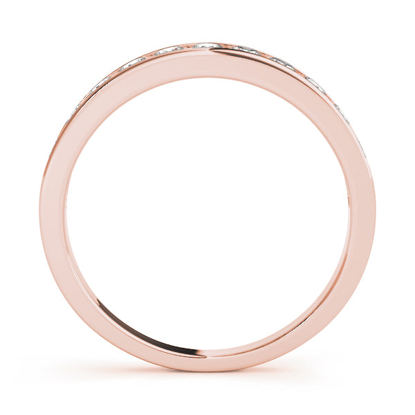 18K Rose Gold 1 ct tw Diamond Wedding Ring