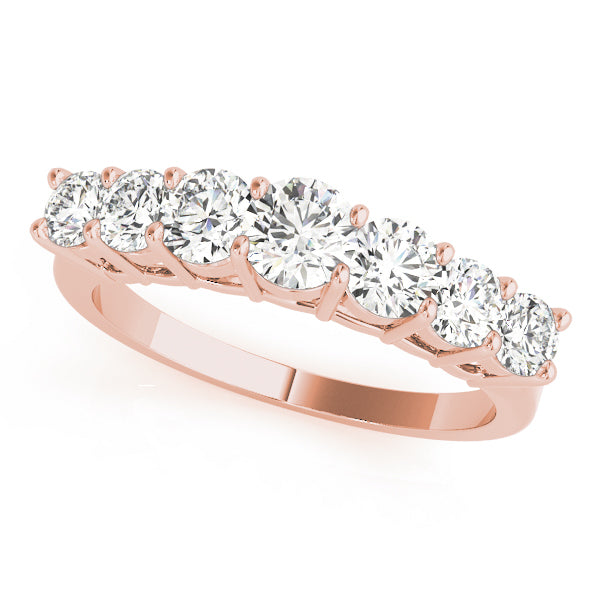 14K Rose Gold Diamond Wedding Band - 1 CTW