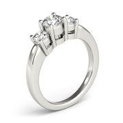 Round Diamond Three Stone Engagement Ring