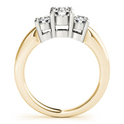 14K Yellow Gold 1 ct Diamond Three-Stone Engagement Ring