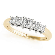 14K Yellow Gold Square Diamond Wedding Ring