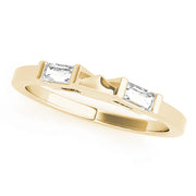 18K Yellow Gold Diamond Baguette Wedding Ring