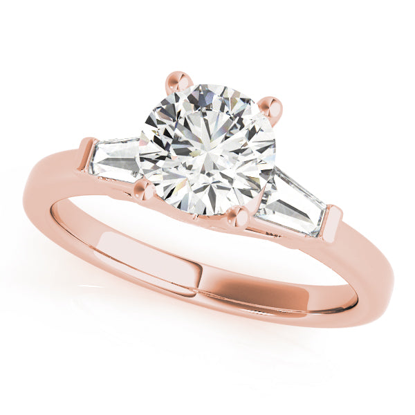 14K Rose Gold Diamond Engagement Ring 0.7 ctw