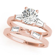 18K Rose Gold 1 1/5 ct tw Fancy Shape Diamond Engagement Ring