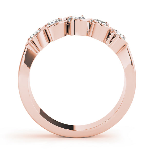14K Rose Gold 1 ct tw Diamond Wedding Ring