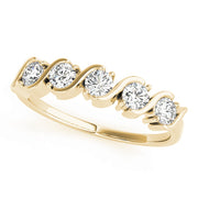 14K Yellow Gold 5-Stone Diamond Wedding Ring