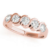 14K Rose Gold 1ctw Diamond Wedding Band