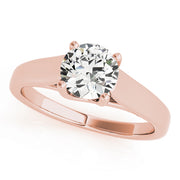 14K Rose Gold 1ct Round Diamond Solitaire Ring