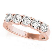 14K Rose Gold Diamond Wedding Ring