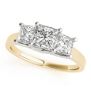 14K Yellow Gold 1.50ctw Square Diamond Engagement Ring
