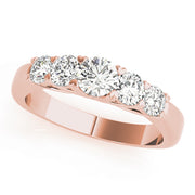14K Rose Gold Round Diamond Wedding Ring