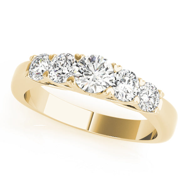 14K Yellow Gold Diamond Wedding Band 1 ctw