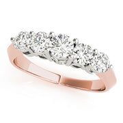 18K Rose Gold 1 CT Diamond Wedding Band