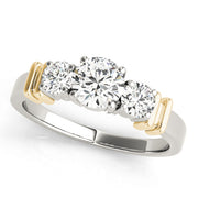 14K Yellow Gold 1 CT Round Diamond Engagement Ring