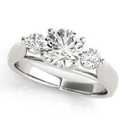 Round Diamond Three-Stone Engagement Ring