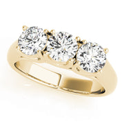 14K Yellow Gold 1 CT Round Diamond Engagement Ring