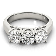 3-Stone Round Diamond Engagement Ring