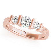 14K Rose Gold 1 CT Diamond Three-Stone Engagement Ring