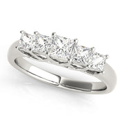 Square Diamond Wedding Ring in Premium Metal