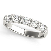 5-Stone Round Diamond Wedding Band