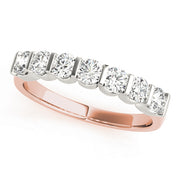 14K Rose Gold Round Diamond Wedding Ring
