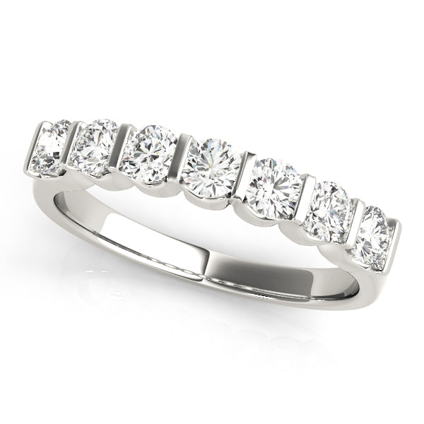 7-Stone Round Diamond Wedding Band