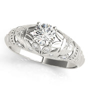 14K White Gold 3/8 ct tw Vintage Diamond Engagement Ring