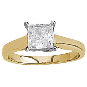 18K Yellow Gold 3/4 CT Diamond Trellis Engagement Ring