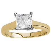 14K Yellow Gold Diamond Trellis Engagement Ring