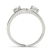Pear Diamond 14K White Gold Wedding Band