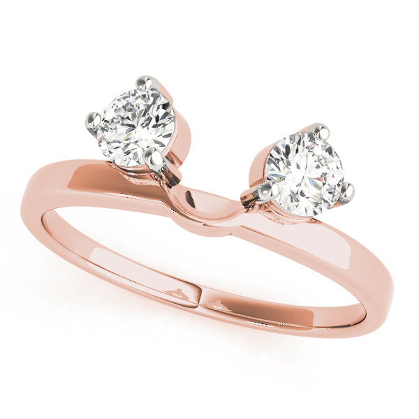 18K Rose Gold Round Diamond Wedding Ring