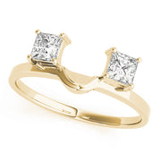 14K Yellow Gold Square Diamond Wedding Ring