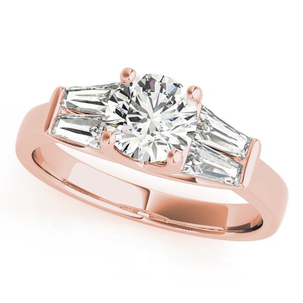 14K Rose Gold Diamond Engagement Ring 1.28 ctw