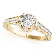18K Yellow Gold Vintage Diamond Engagement Ring