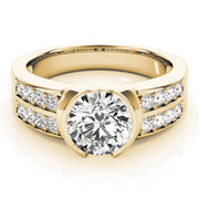 18K Yellow Gold 1 1/4 ct tw Pave Diamond Engagement Ring