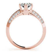 14K Rose Gold 1 ct tw Pave Diamond Engagement Ring