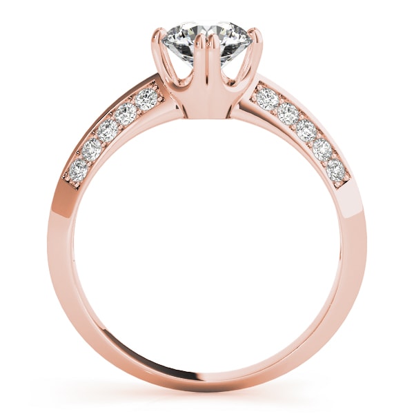 14K Rose Gold 1 ct tw Pave Diamond Engagement Ring