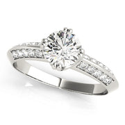Round Diamond Pave Engagement Ring