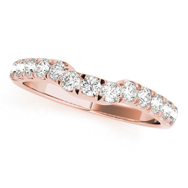 18K Rose Gold Multi-Diamond Wedding Ring